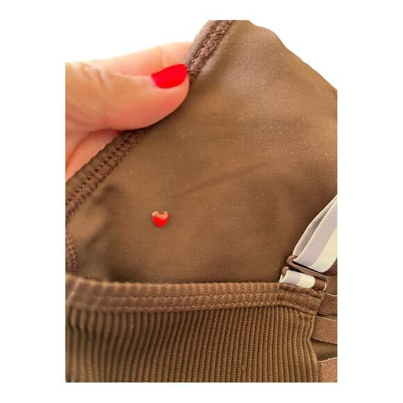 Lorna Jane Sports Bra Womens S Power Down Brown High Impact Adjustable Straps - Picture 4 of 5